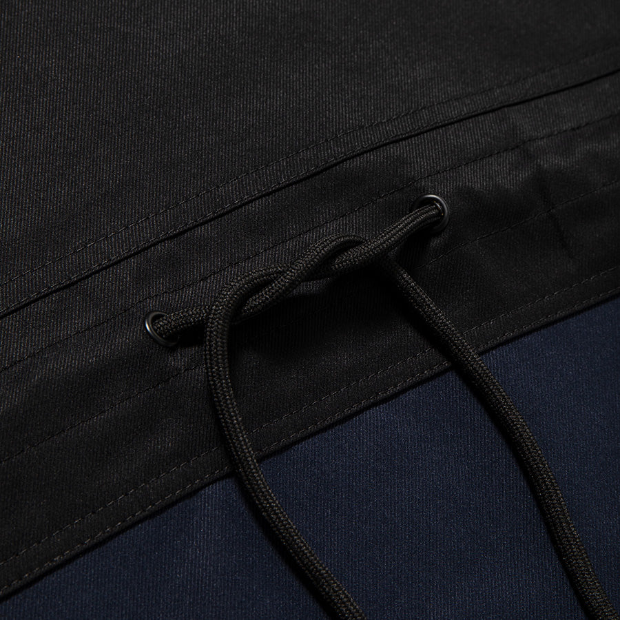 APPLEBUM アノラック フロント紐 ディテール ブラック ネイビー
