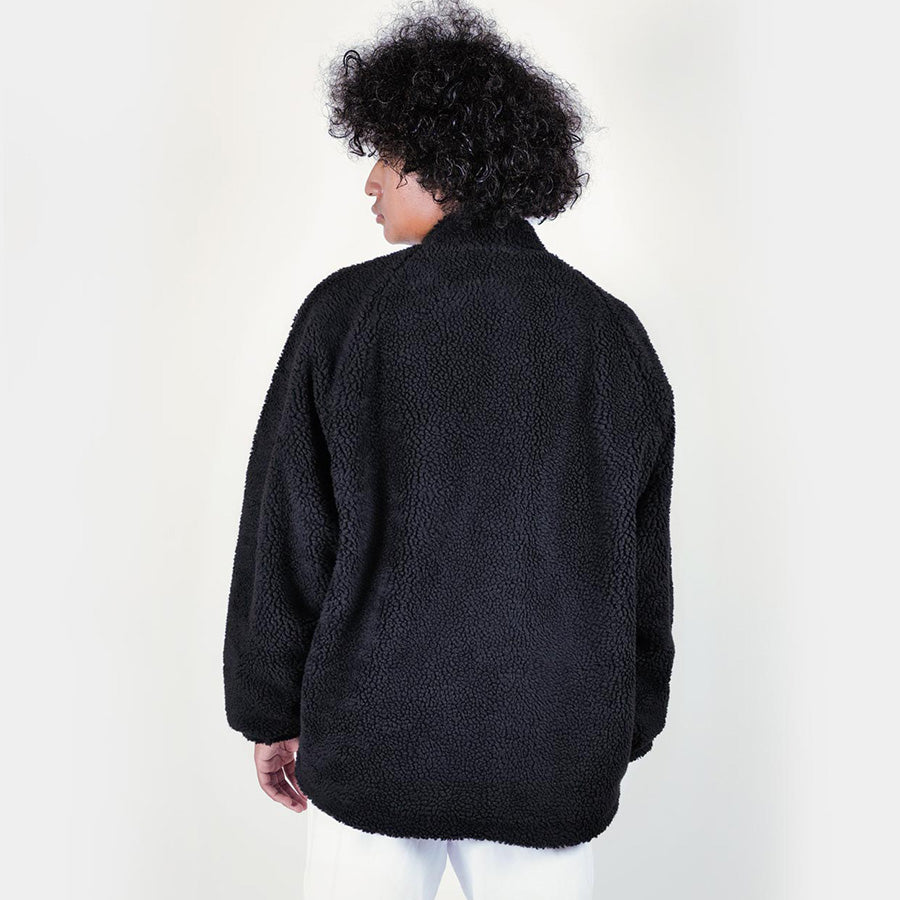 APPLEBUM 半纏 ボアジャケット ブラック 着用 後ろ