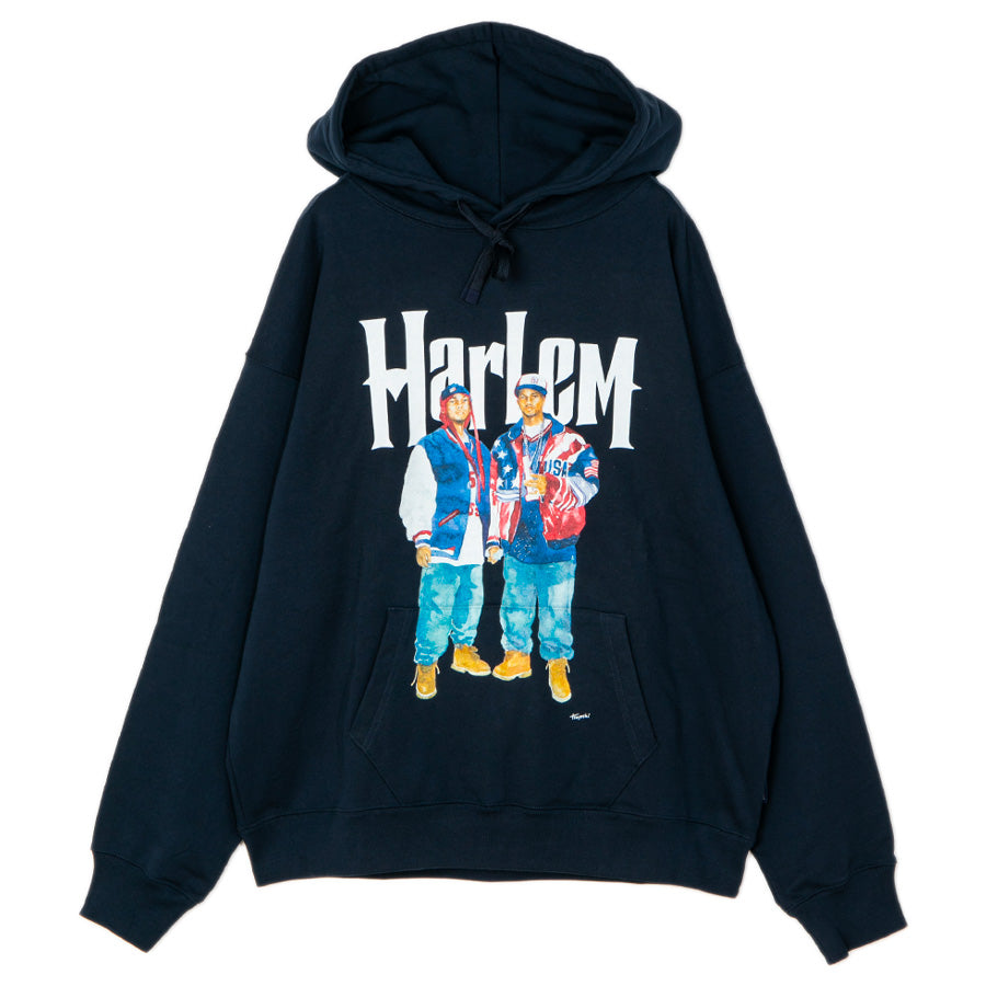APPLEBUM HARLEM HOODIE フーディー ネイビー 平置き正面 TY2620403