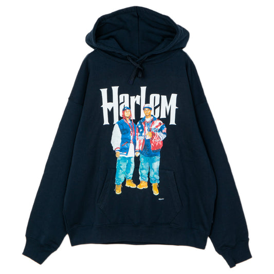 APPLEBUM HARLEM HOODIE フーディー ネイビー 平置き正面 TY2620403