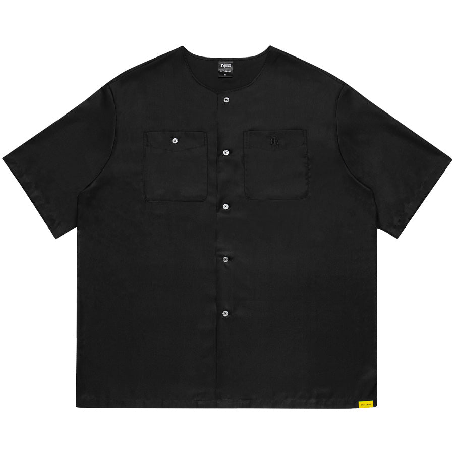 APPLEBUM ( アップルバム ) BLACK TIGER NO COLLAR SHIRT 阪神タイガース コラボ ノーカラーシャツ