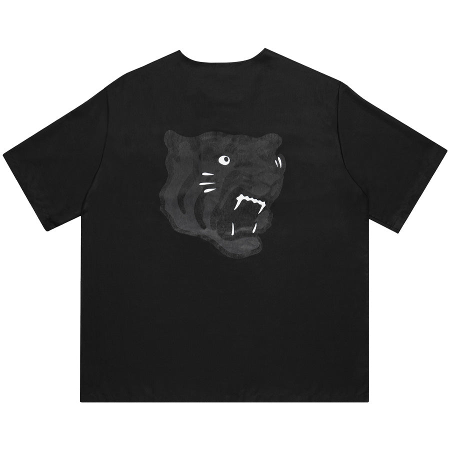 APPLEBUM ( アップルバム ) BLACK TIGER NO COLLAR SHIRT 阪神タイガース コラボ ノーカラーシャツ