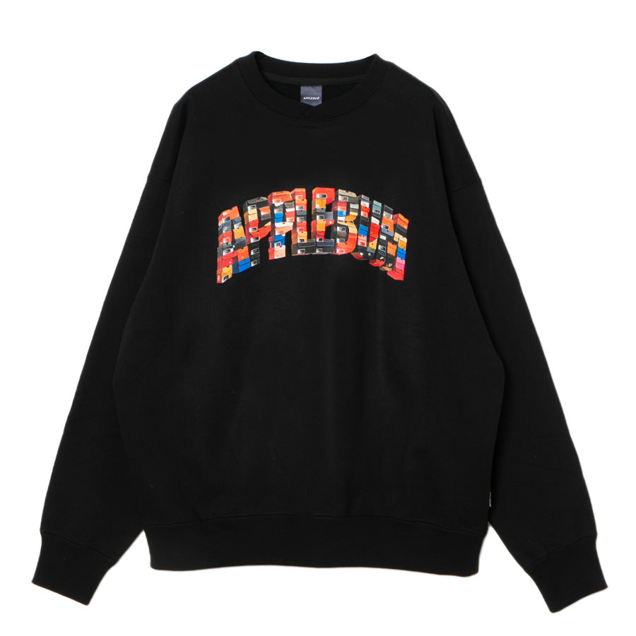 APPLEBUM K.B.A.S. Logo Crew Sweat ブラック 正面