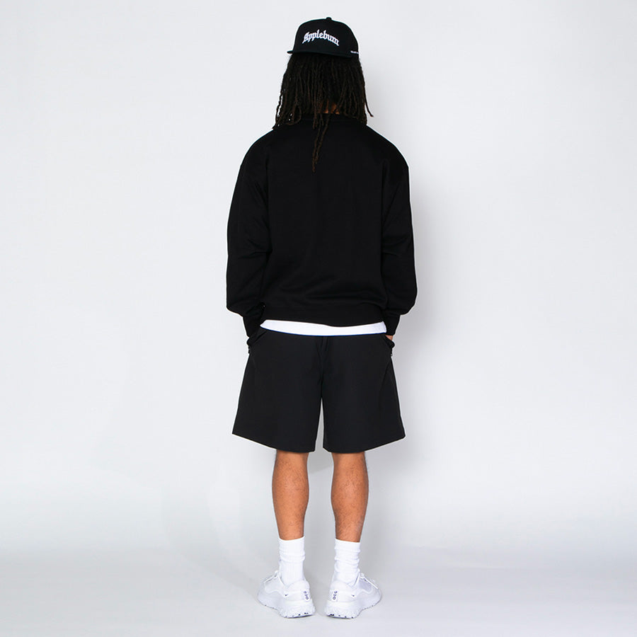 APPLEBUM クルースウェット ブラック 着用 後ろ