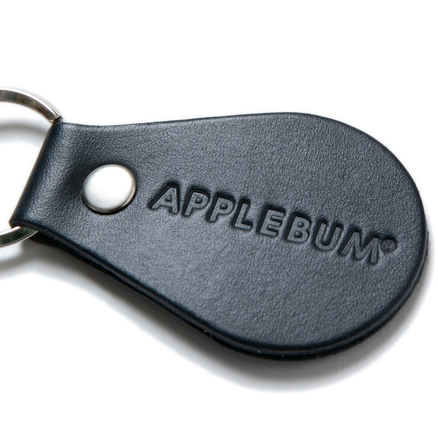 APPLEBUM キーリング ネイビー 型押しロゴディテール