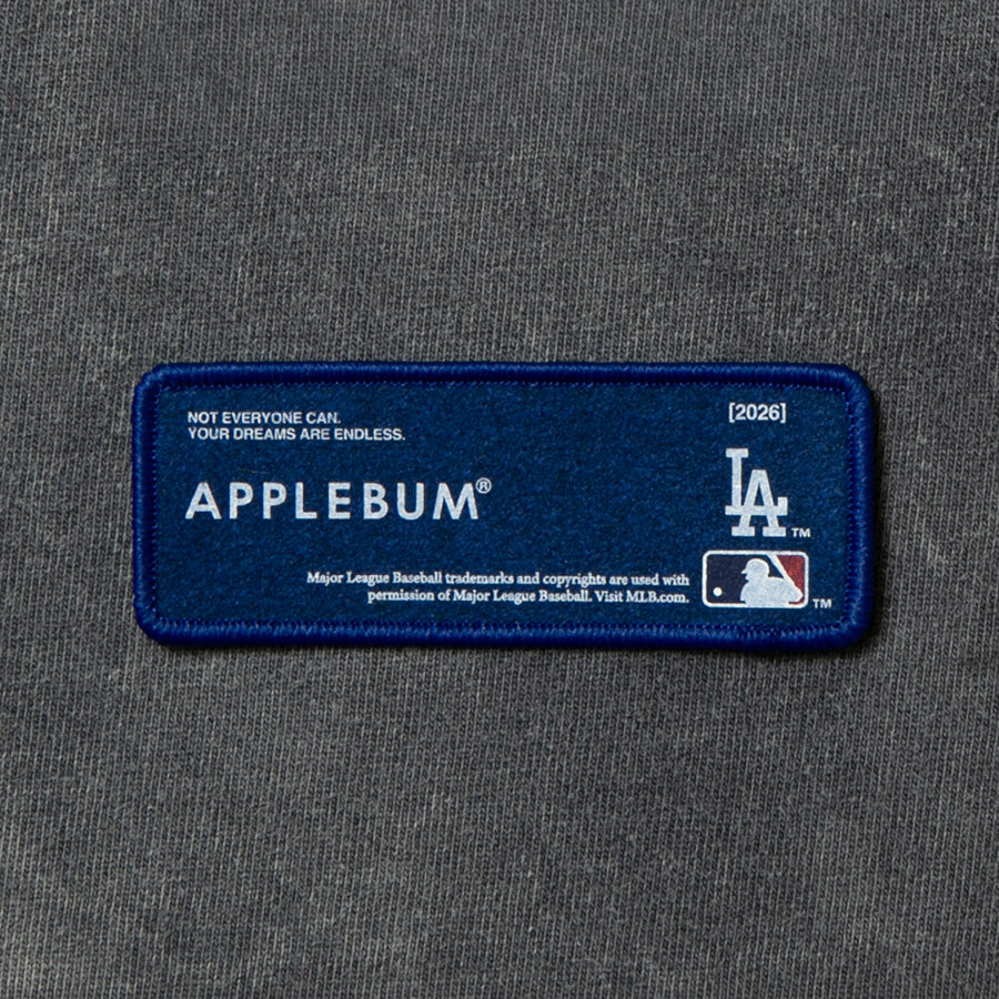 APPLEBUM LA DODGERS DAMAGE T-SHIRT Tシャツ ヴィンテージブラック 左裾 ワッペン ML2621103L