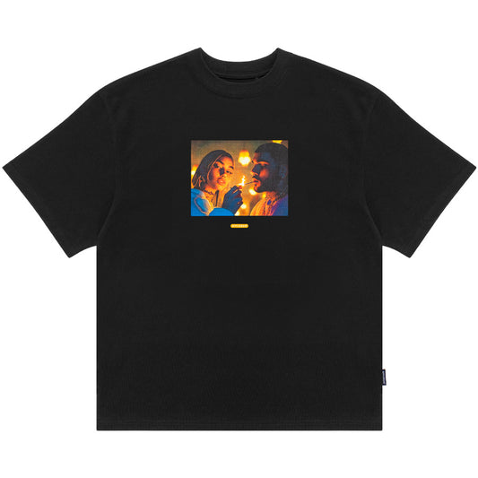 APPLEBUM Light It Up T-shirt 12oz ブラック 正面