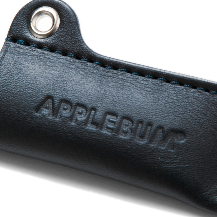 APPLEBUM ライターケース ネイビー 型押しロゴディテール