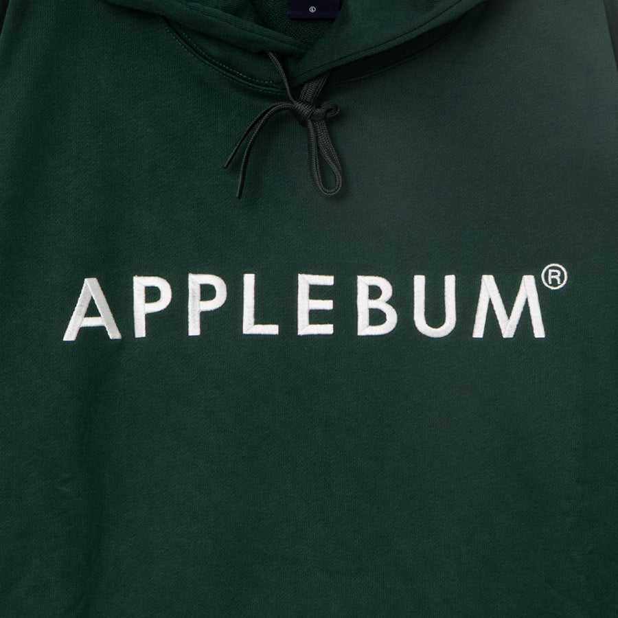 APPLEBUM LOGO EMBROIDERY HOODIE パーカー グリーン フロント ブランドロゴ刺繍 2620409