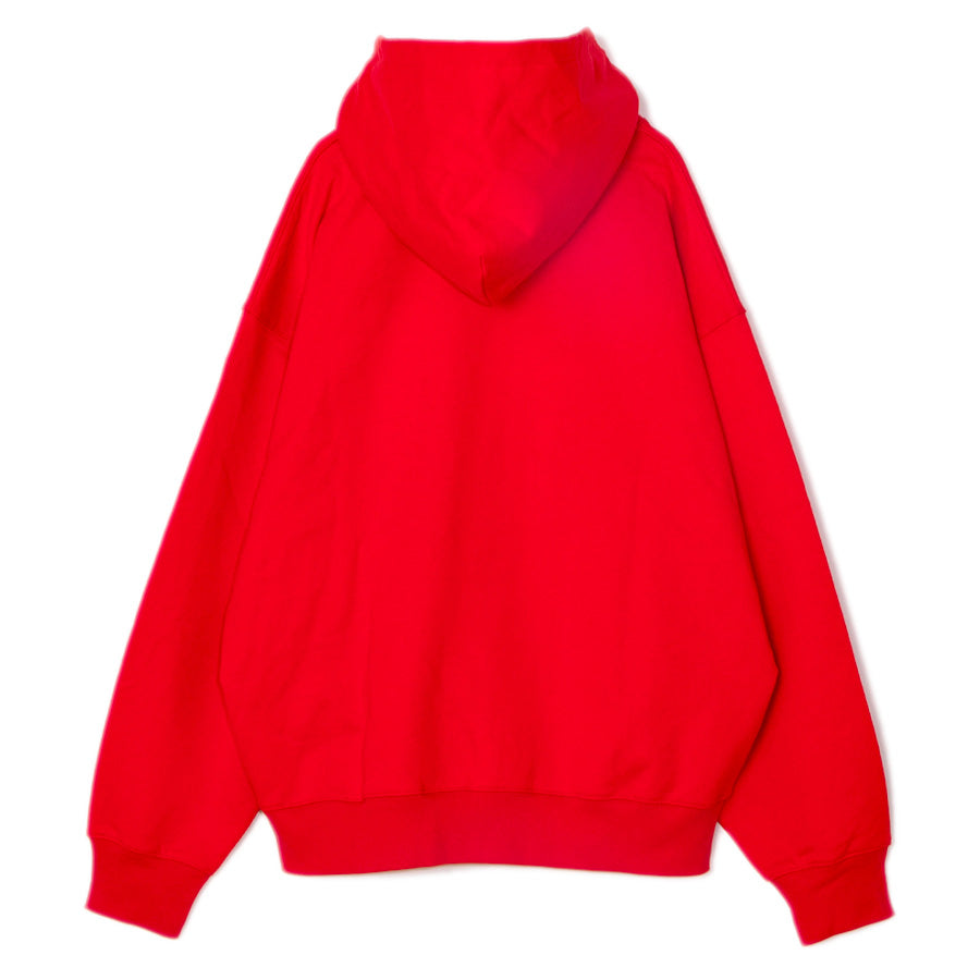 APPLEBUM LOGO EMBROIDERY HOODIE パーカー レッド 背面 平置き 2620409