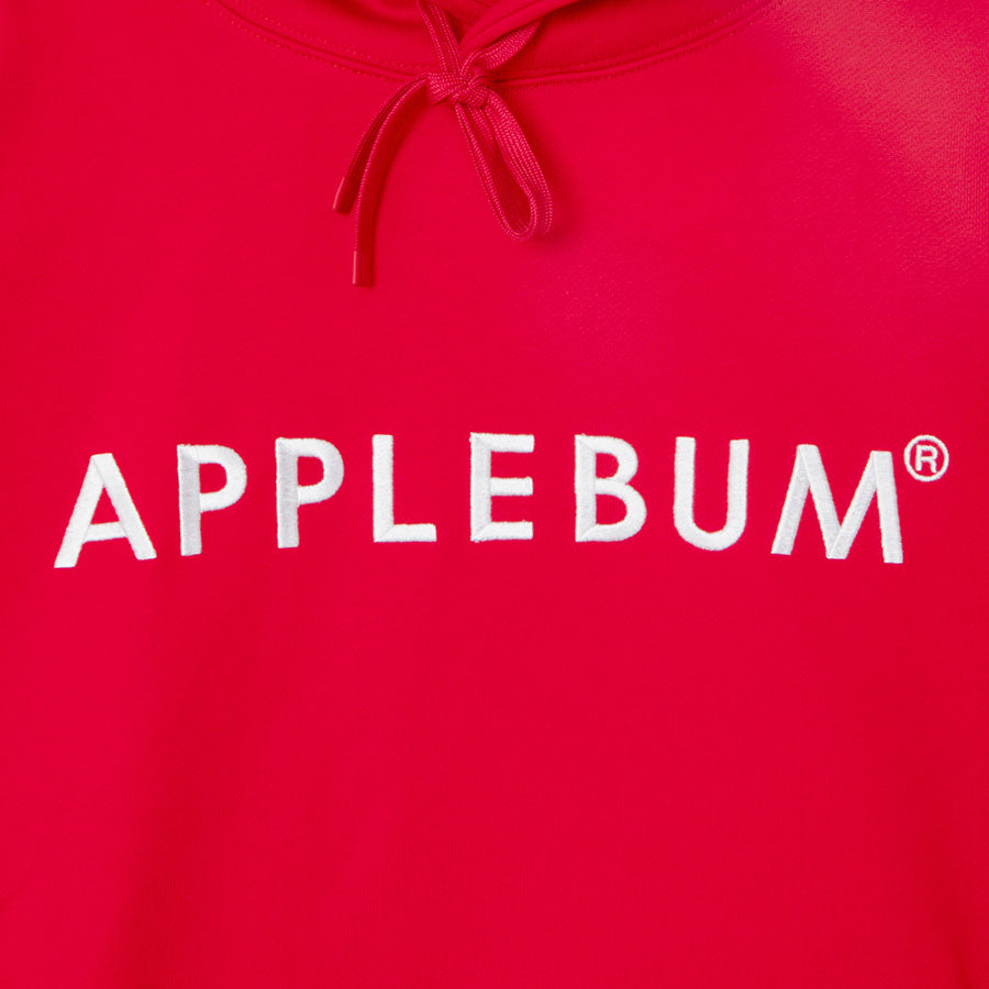 APPLEBUM LOGO EMBROIDERY HOODIE パーカー レッド フロント ブランドロゴ刺繍 2620409