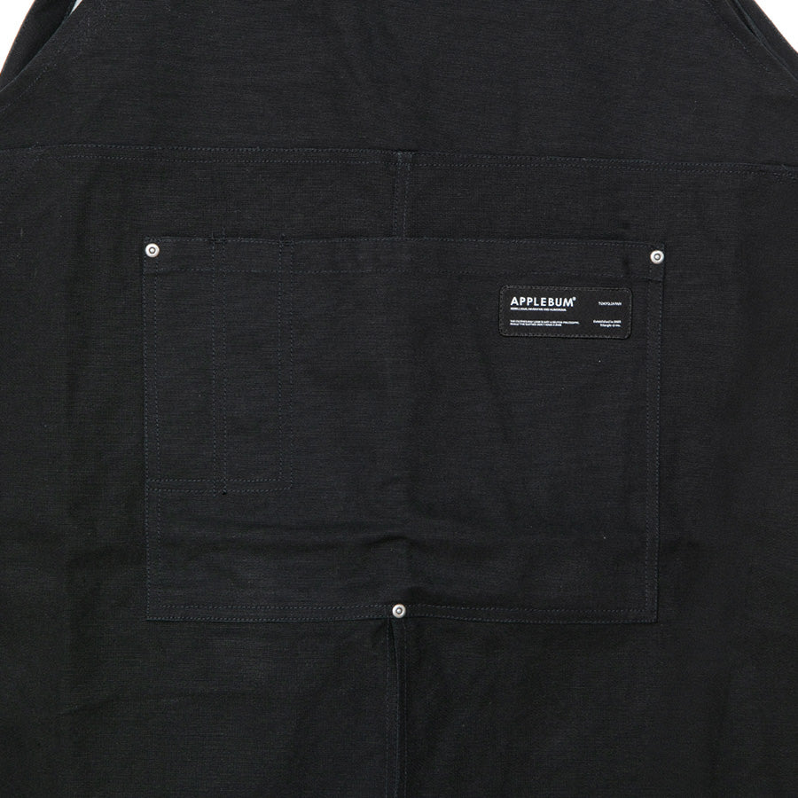 APPLEBUM LOGO LABEL APRON エプロン ブラック フロントポケット詳細 2621004