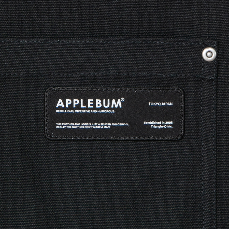 APPLEBUM LOGO LABEL APRON エプロン ブラック ロゴワッペン詳細 2621004