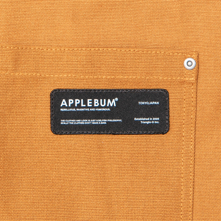 APPLEBUM LOGO LABEL APRON エプロン キャメル ロゴワッペン詳細 2621004