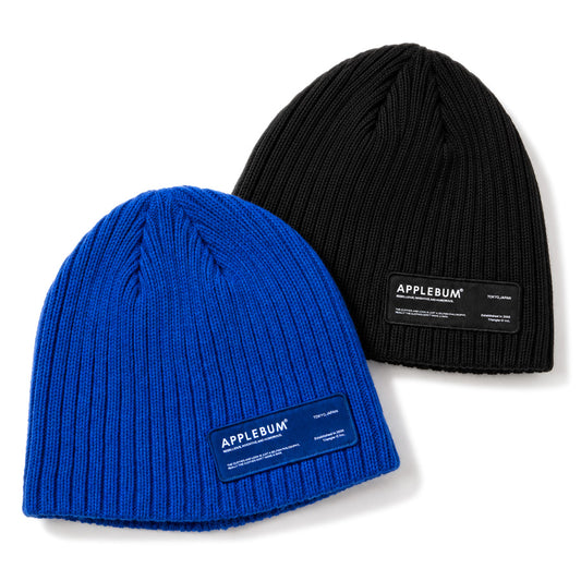 APPLEBUM LOGO LABEL KNIT CAP ニットキャップ ビーニー ブラック ブルー 2カラー 2620908