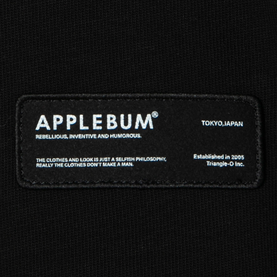 APPLEBUM LOGO LABEL L/S T-Shirt ロングスリーブTシャツ ブラック 左胸ラベルロゴ詳細 EA2621108