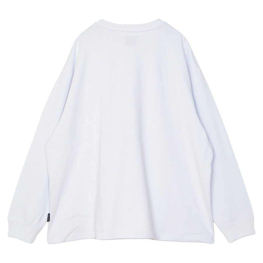 APPLEBUM LOGO LABEL L/S T-Shirt ロングスリーブTシャツ ホワイト 背面 平置き EA2621108