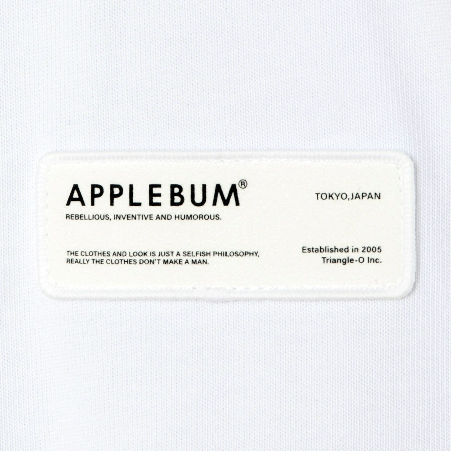 APPLEBUM LOGO LABEL L/S T-Shirt ロングスリーブTシャツ ホワイト 左胸ラベルロゴ詳細 EA2621108