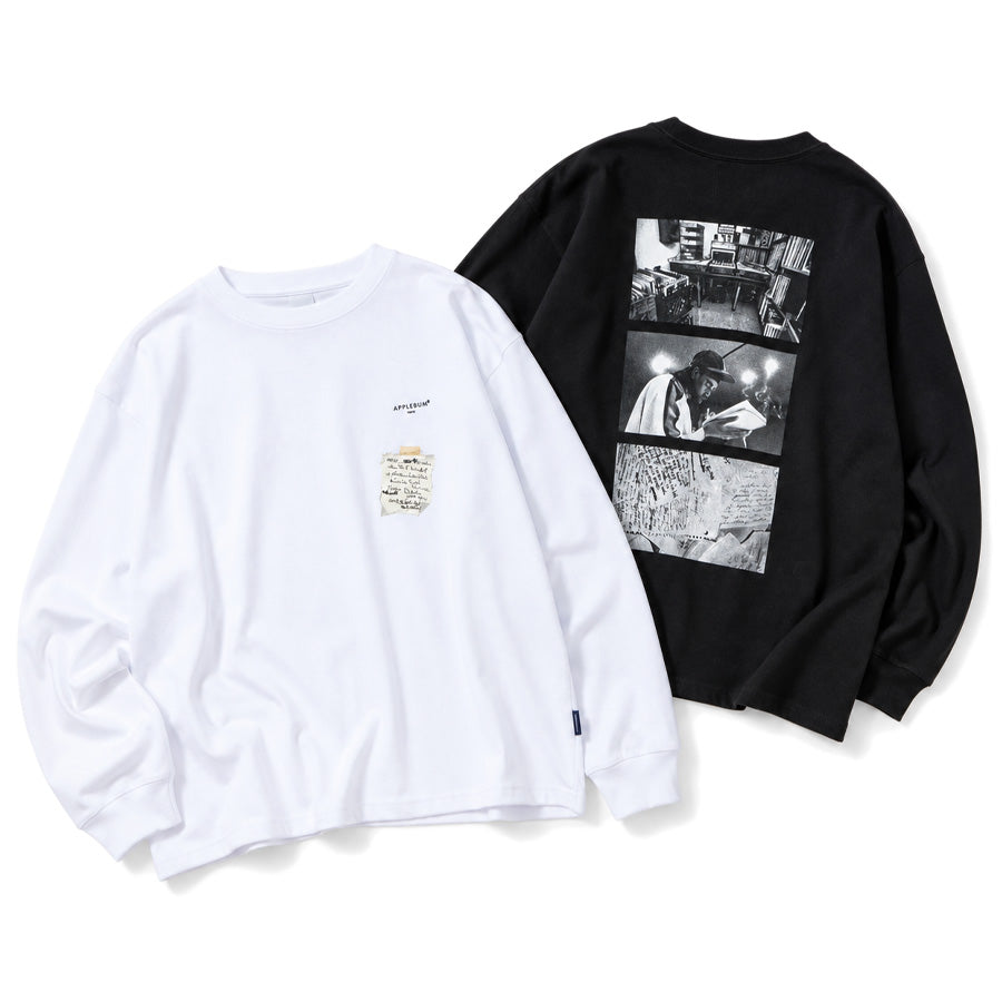 APPLEBUM LYRIC L/S T-SHIRT 長袖Tシャツ ホワイト ブラック 2カラー 2621108