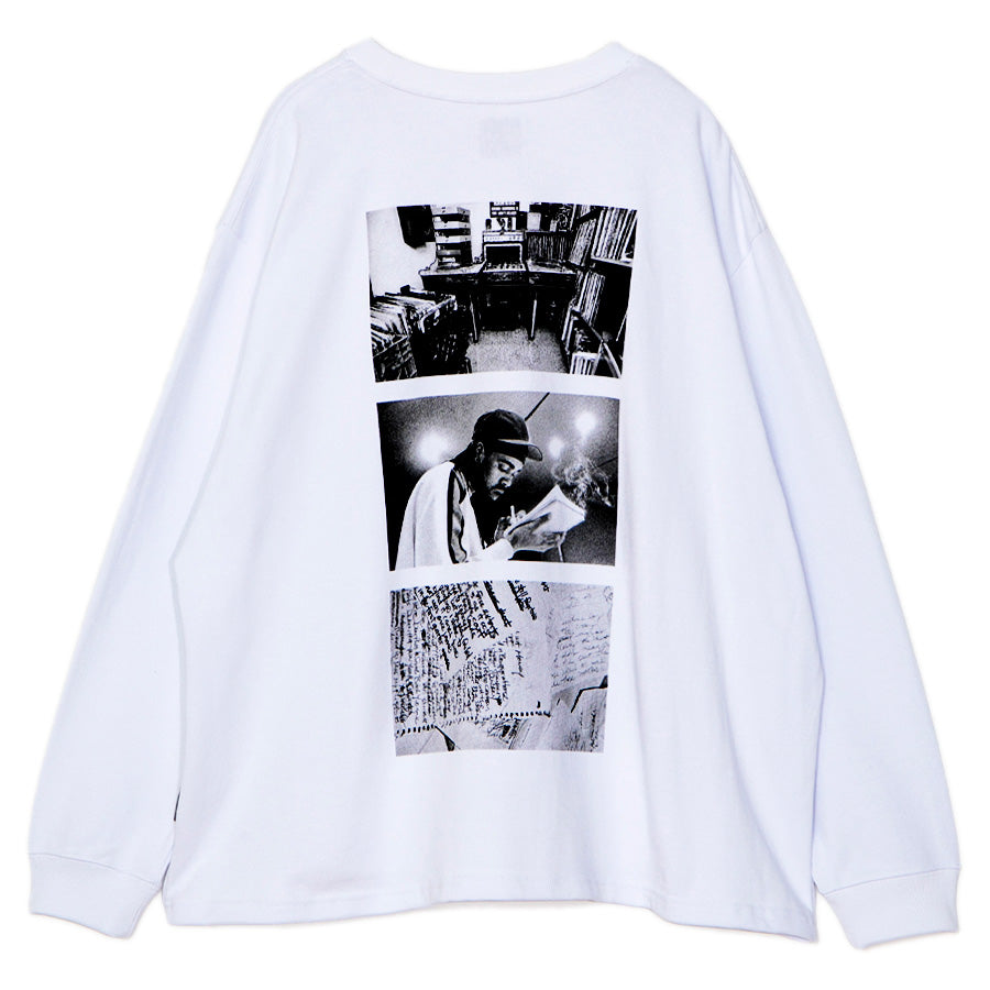 APPLEBUM LYRIC L/S T-SHIRT 長袖Tシャツ ホワイト 背面 平置き 2621108
