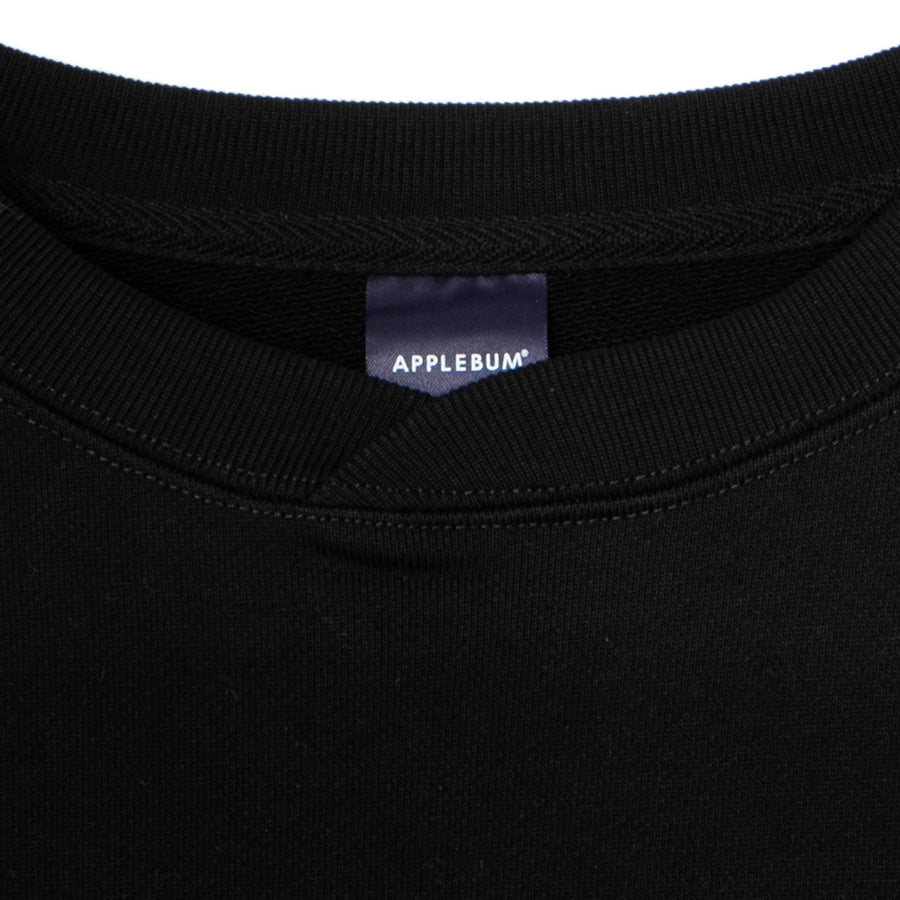 APPLEBUM METS GIRL CREW SWEAT ブラック 首周り リブ詳細 ML2620405M