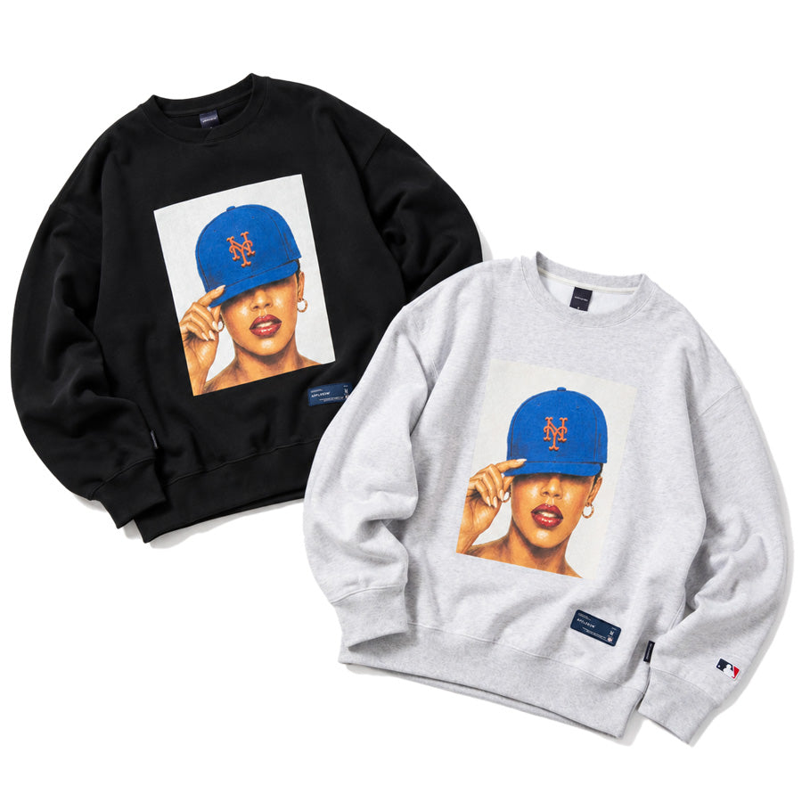 APPLEBUM METS GIRL CREW SWEAT クルースウェット ブラック アッシュ 2カラー ML2620405M