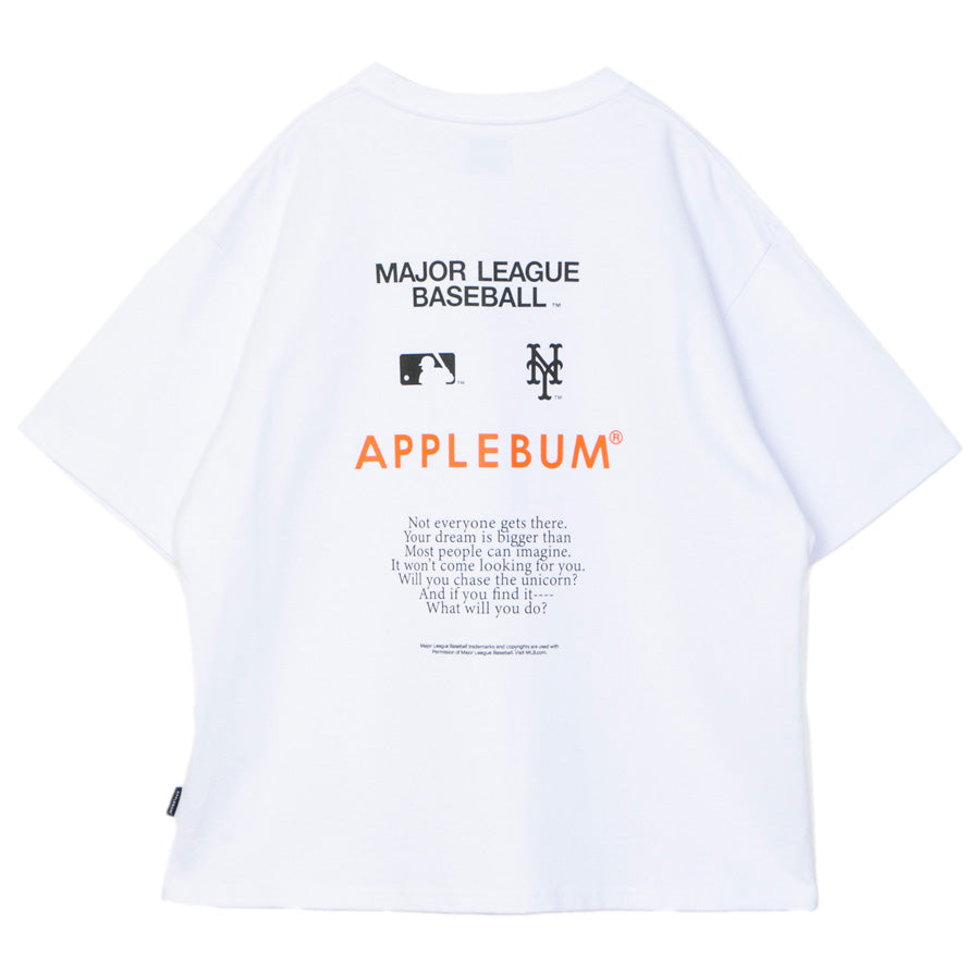 APPLEBUM（アップルバム）METS GIRL T-SHIRT ホワイト 平置き背面 ML2621109M
