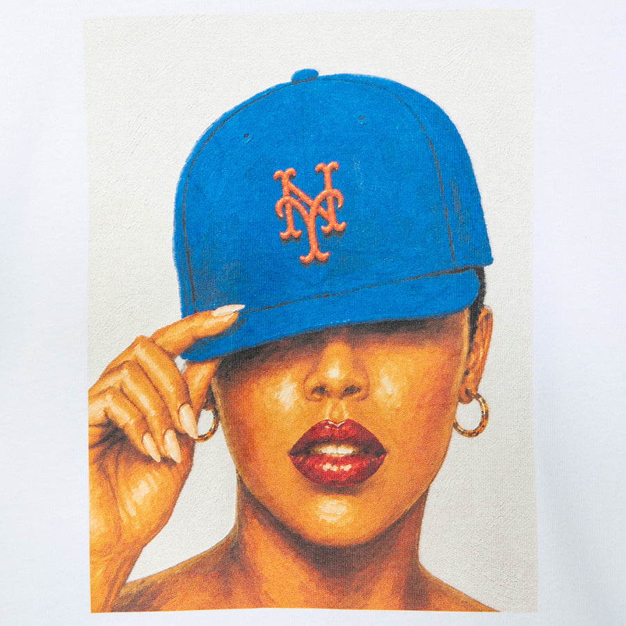 APPLEBUM（アップルバム）METS GIRL T-SHIRT ホワイト フロントプリント詳細 ML2621109M