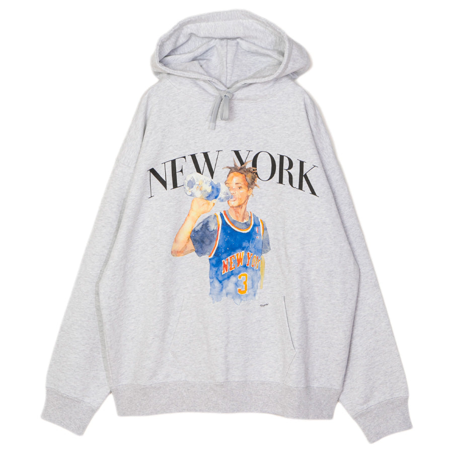 APPLEBUM NEW YORK HOODIE フーディー アッシュ 平置き正面 TY2620401