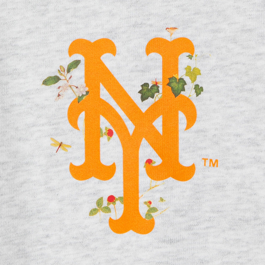 APPLEBUM NEW YORK METS LEAF LOGO HOODIE パーカー アッシュ 左胸 ロゴプリント詳細 ML2620401M