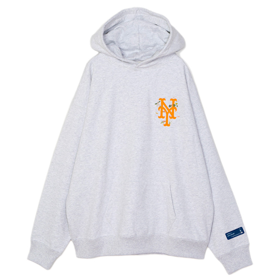 APPLEBUM NEW YORK METS LEAF LOGO HOODIE パーカー アッシュ 正面 平置き ML2620401M
