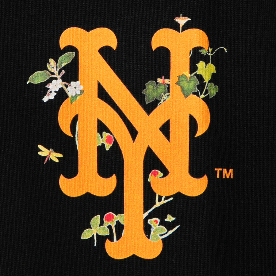 APPLEBUM NEW YORK METS LEAF LOGO T-SHIRT Tシャツ ブラック 左胸 ロゴプリント詳細 ML2621101M
