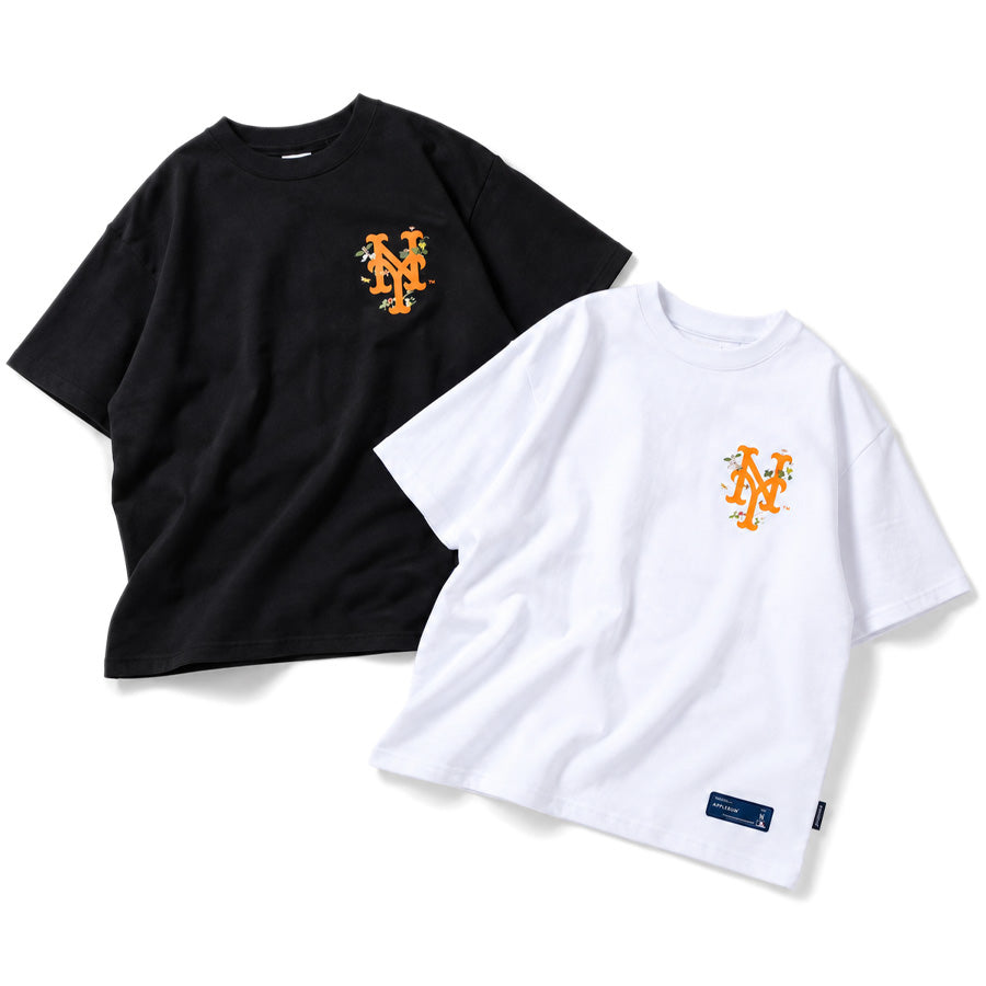 APPLEBUM NEW YORK METS LEAF LOGO T-SHIRT Tシャツ ホワイト ブラック 2カラー ML2621101M