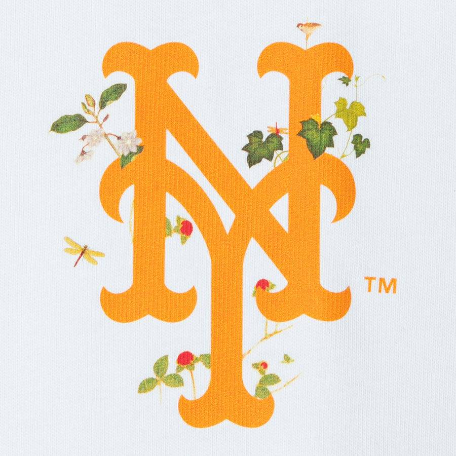 APPLEBUM NEW YORK METS LEAF LOGO T-SHIRT Tシャツ ホワイト 左胸 ロゴプリント詳細 ML2621101M