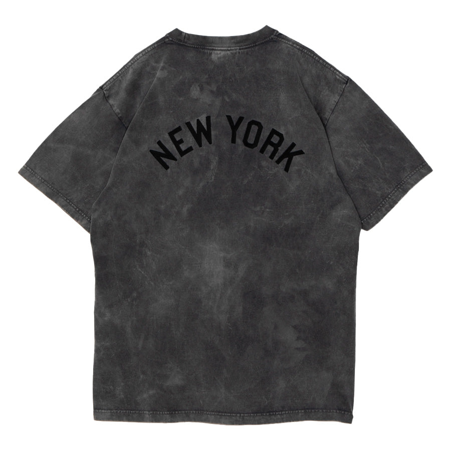 APPLEBUM NY YANKEES DAMAGE T-SHIRT ヴィンテージブラック 平置き背面 ML2621103Y