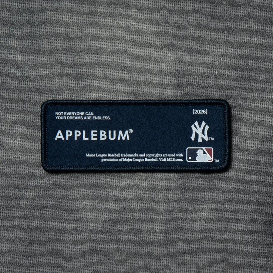 APPLEBUM NY YANKEES DAMAGE T-SHIRT ヴィンテージブラック 左裾ワッペン ML2621103Y
