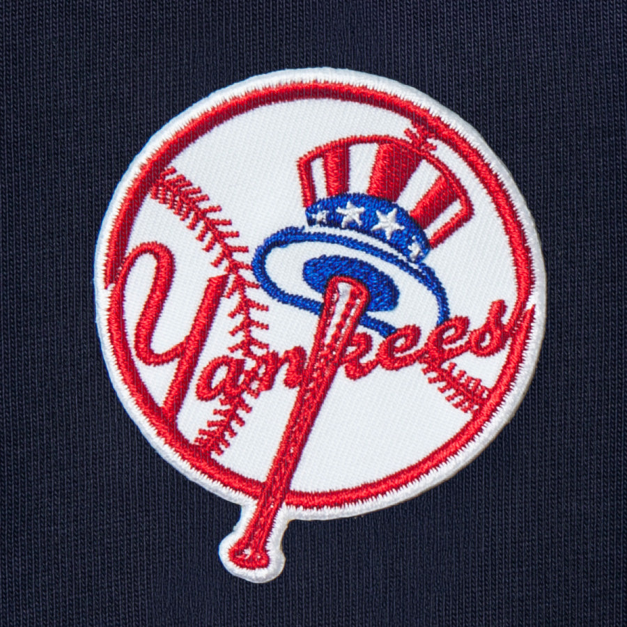 APPLEBUM NY YANKEES DYNASTY LOGO T-SHIRT ネイビー 背面首裏ワッペンロゴ詳細 ML2621104Y