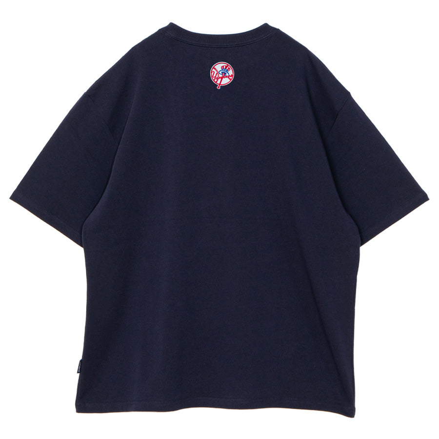 APPLEBUM NY YANKEES DYNASTY LOGO T-SHIRT ネイビー 背面 平置き ML2621104Y