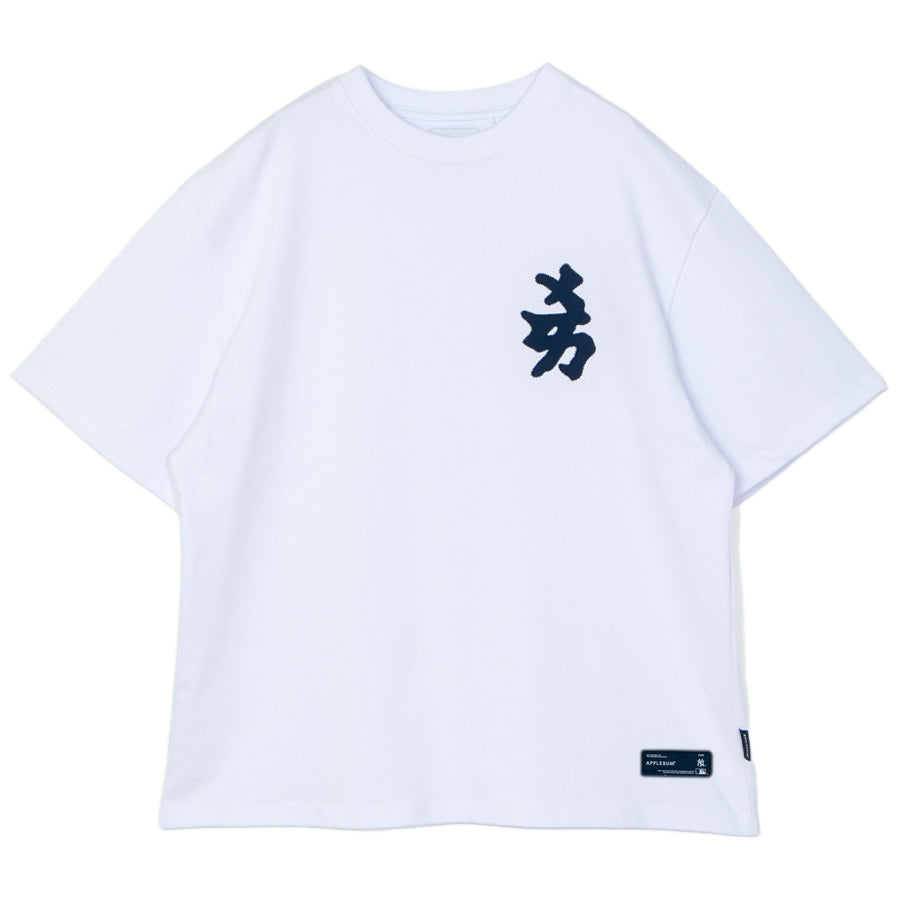 APPLEBUM NY YANKEES DYNASTY LOGO T-SHIRT ホワイト 正面 平置き ML2621104Y