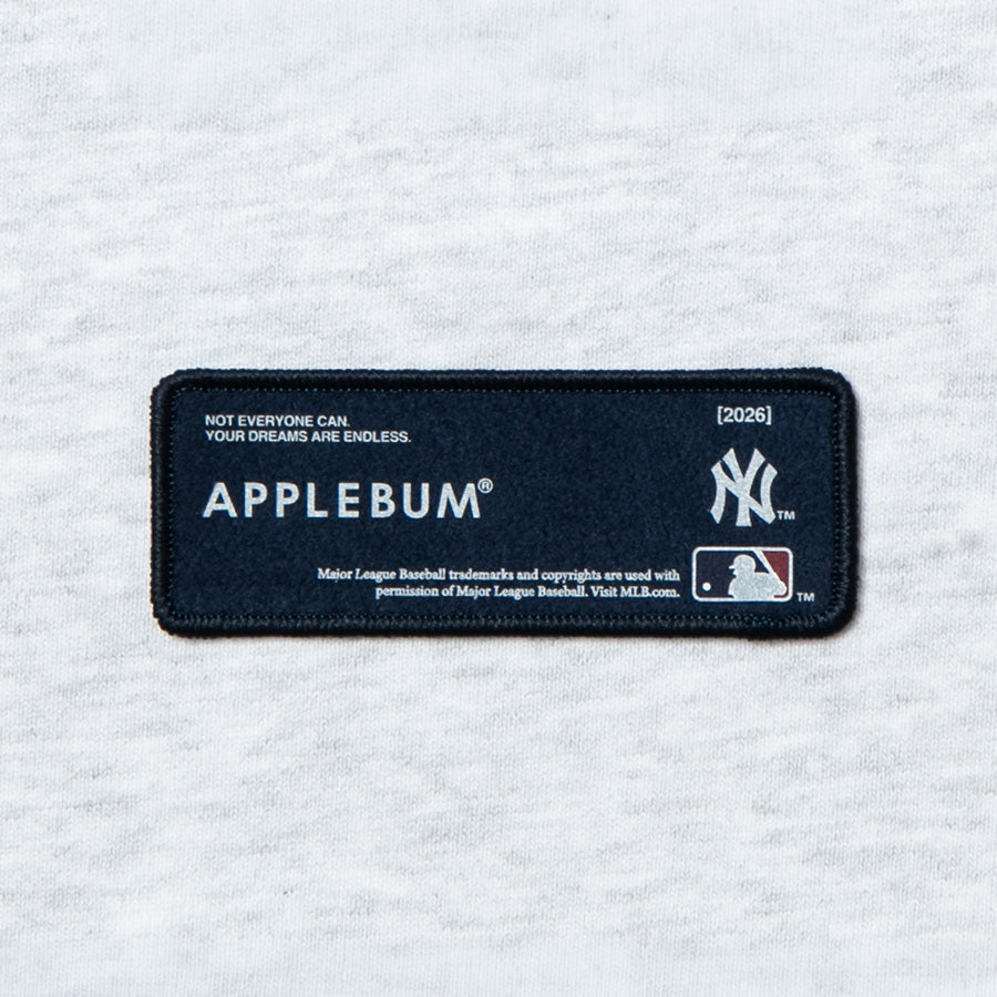 APPLEBUM NY YANKEES LEAF LOGO HOODIE パーカー アッシュ 左裾ロゴワッペン詳細 ML2620401Y