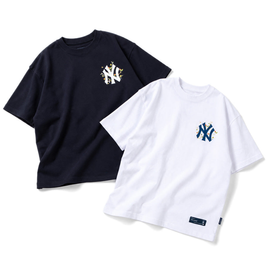 APPLEBUM NY YANKEES LEAF LOGO T-SHIRT ホワイト ネイビー 2カラー ML2621101M
