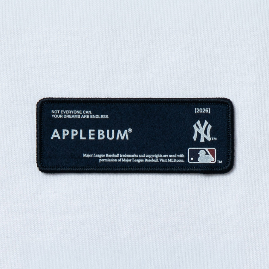 APPLEBUM NY YANKEES LEAF LOGO T-SHIRT ホワイト 左裾ロゴワッペン詳細 ML2621101M