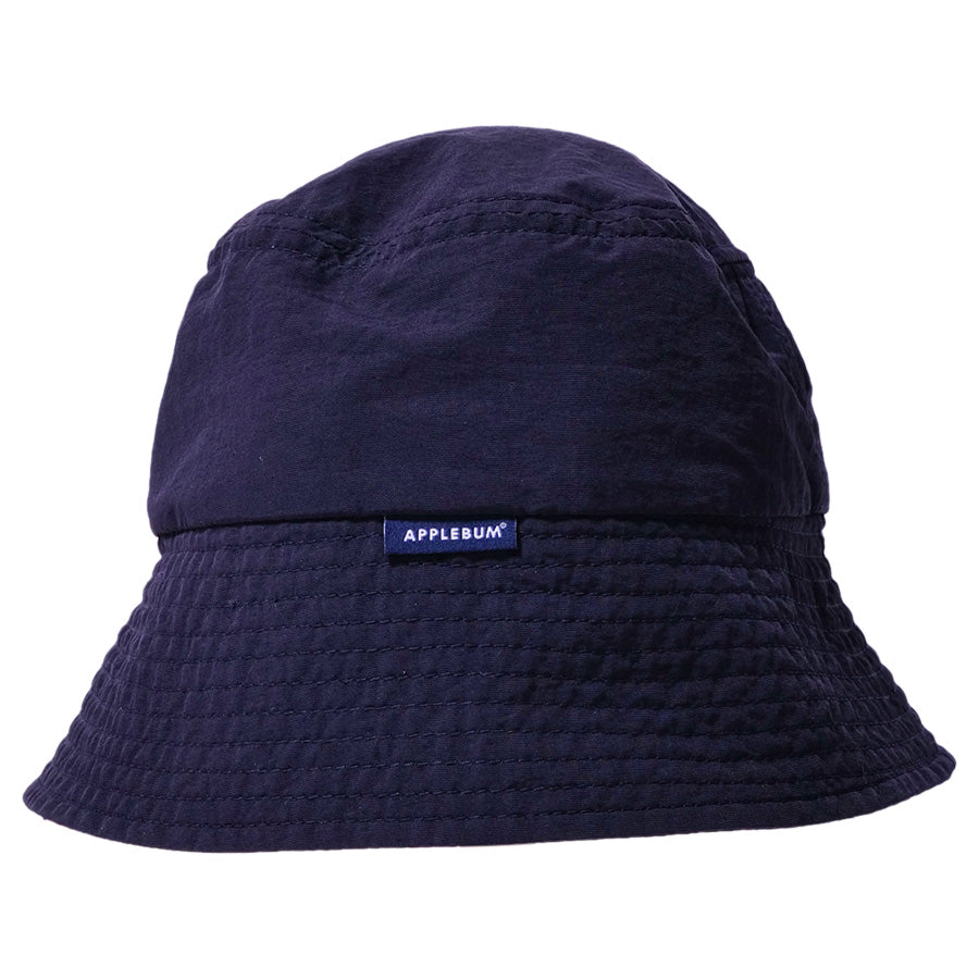 APPLEBUM Nylon Bucket Hat ネイビー 背面デザイン