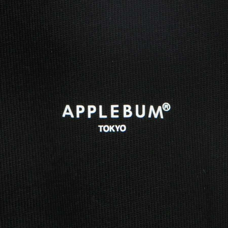 APPLEBUM PAINT CUT OFF L/S T-SHIRT ロングスリーブ Tシャツ ブラック 左胸ロゴ詳細 2621104