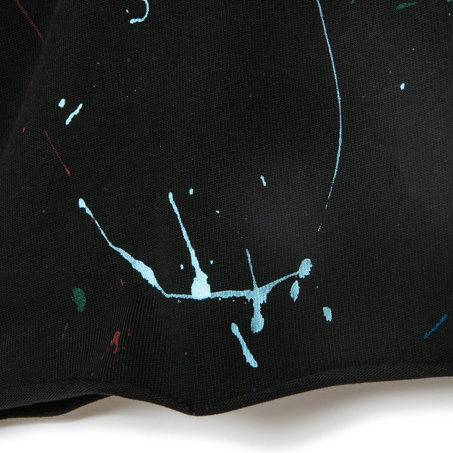 APPLEBUM PAINT CUT OFF L/S T-SHIRT ロングスリーブ Tシャツ ブラック カットオフ裾詳細 2621104