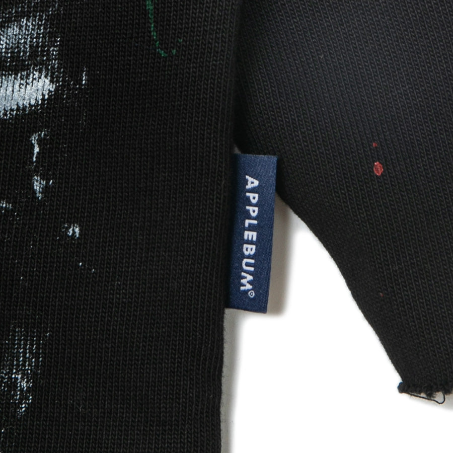 APPLEBUM PAINT CUT OFF L/S T-SHIRT ロングスリーブ Tシャツ ブラック ピスネーム詳細 2621104