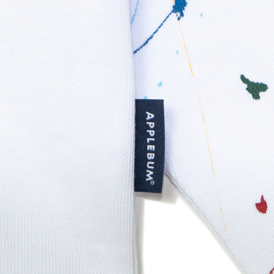 APPLEBUM PAINT CUT OFF L/S T-SHIRT ロングスリーブ Tシャツ ホワイト ピスネーム詳細 2621104