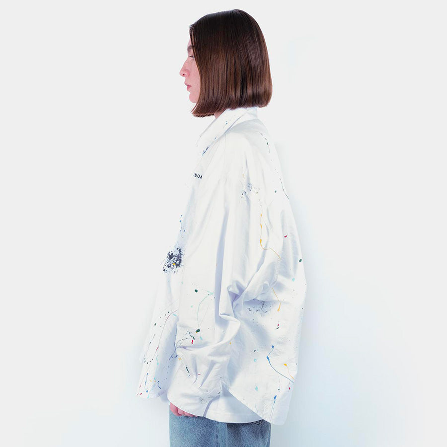 APPLEBUM ハンドペイントシャツ 着用 左向き