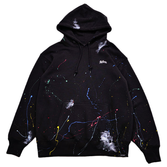 APPLEBUM Paint Sweat Parka ブラック 正面