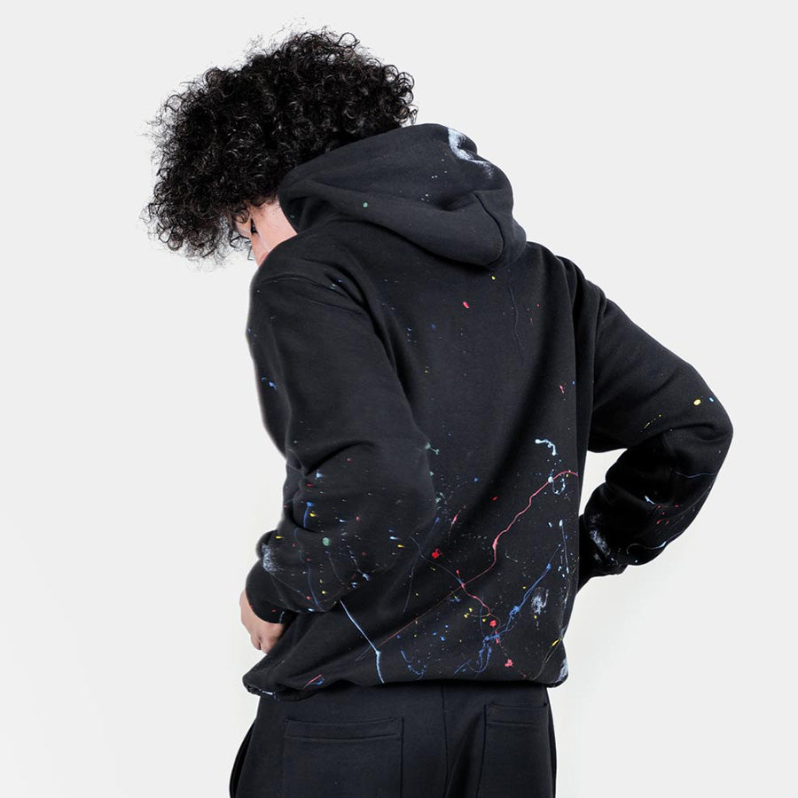APPLEBUM ペイント スウェットパーカー 着用 背面